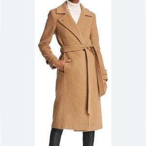 NWT Mackage belted wool camel coat